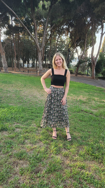 טופ אוליביה שחור