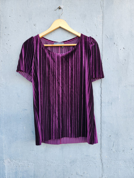 חולצת קטיפה פליסה סגול