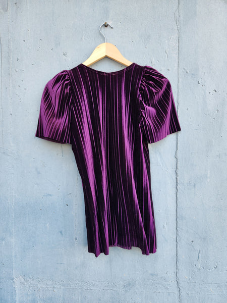 חולצת קטיפה פליסה סגול