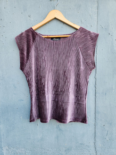 חולצת קטיפה פסים רגלן