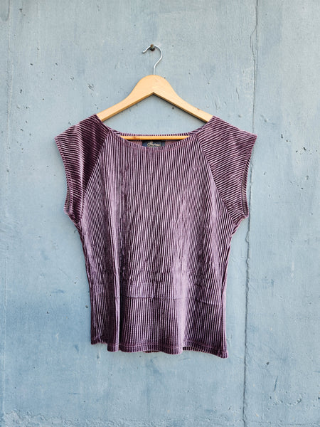 חולצת קטיפה פסים רגלן