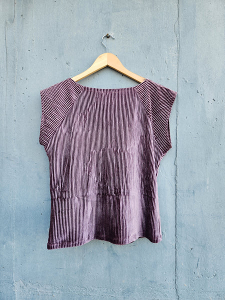 חולצת קטיפה פסים רגלן