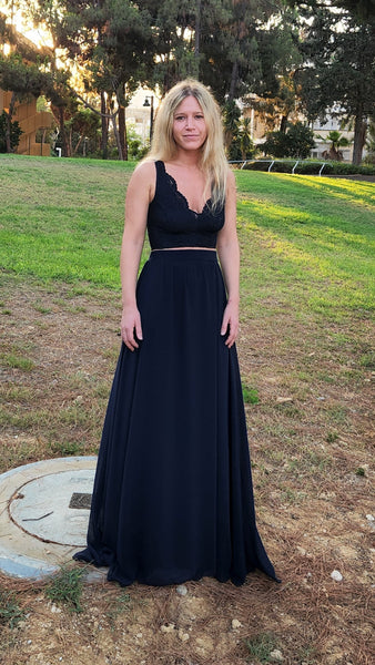 חצאית אדל בנייבי אצילי