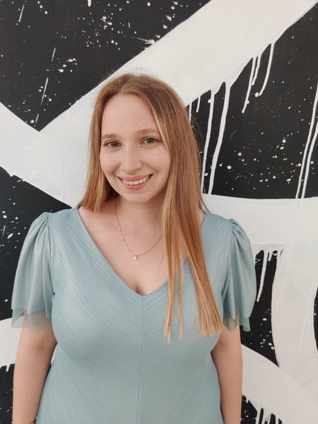 פטרול ערב תכלת A שמלת