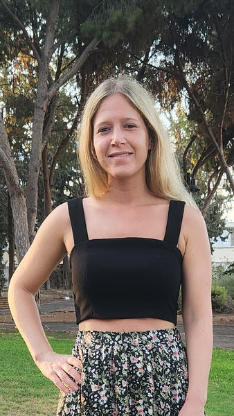 טופ אוליביה שחור