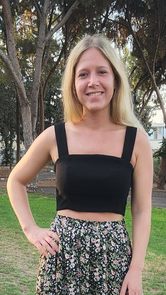 טופ אוליביה שחור