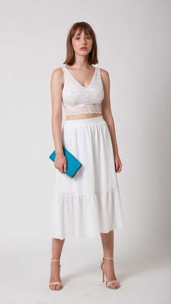 חצאית סוהו צבע לבן