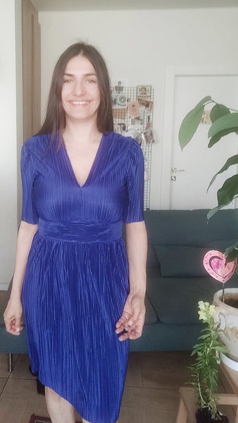 שירין פליסה כחול עמוק