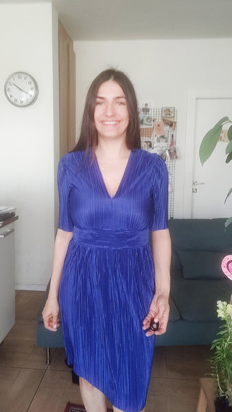 שירין פליסה כחול עמוק