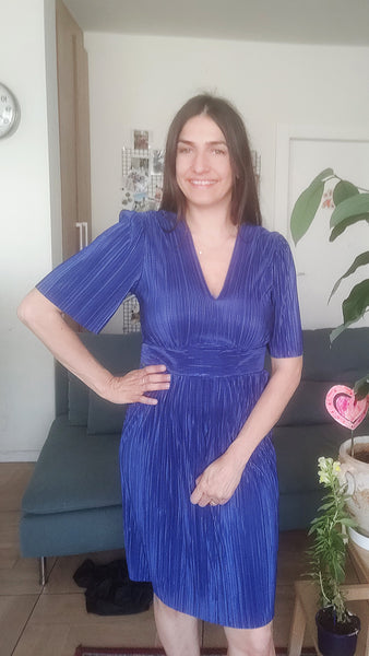 שירין פליסה כחול עמוק