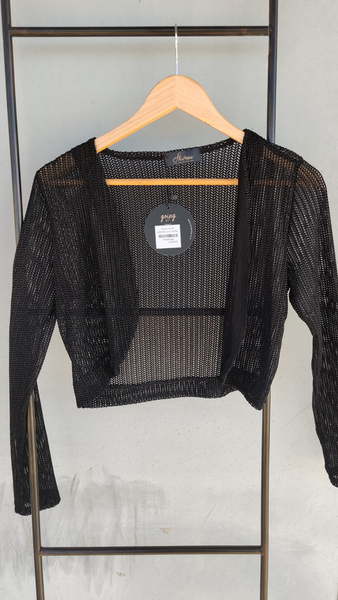 עליונית מיקי סריג שחור