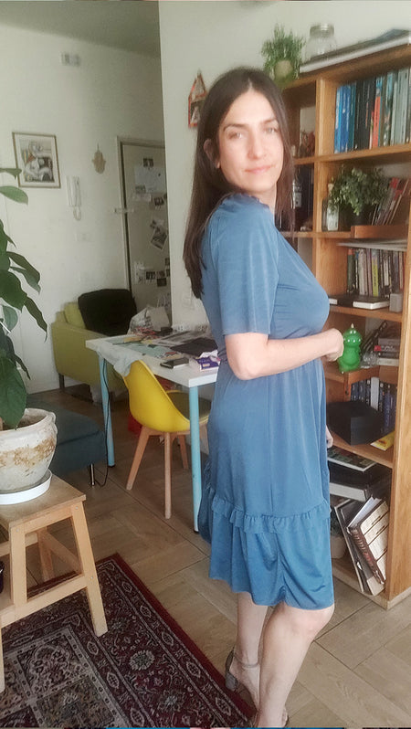 שמלת בלנש מעטפת טורקיז